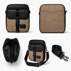 Designer-Inspired Monogram Crossbody Bag – Premium Multi-Compartment Shoulder Bag with Adjustable Strap