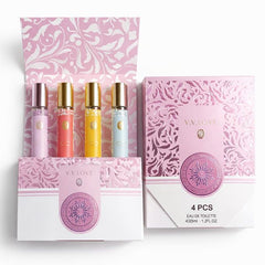 4-Piece Mini Perfume Spray Set for Women – Cute Travel Fragrance Collection Gift Box