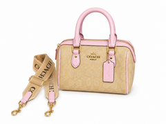 Pink Satchel Crossbody Bag – Designer Inspired Top Handle Purse with Adjustable Strap for Women