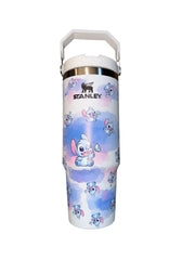 Cute Cartoon Character Insulated Tumbler Cup – Pastel Aesthetic Travel Mug with Handle 20 ounces