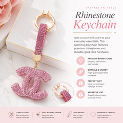 Luxury Inspired Rhinestone Keychain Charm – Sparkly Purse & Bag Accessory