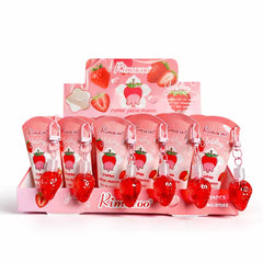 Strawberry Scented Hand Cream with Strawberry Keychain – Cute Moisturizing Hand Lotion Gift