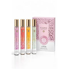 4-Piece Mini Perfume Spray Set for Women – Cute Travel Fragrance Collection Gift Box